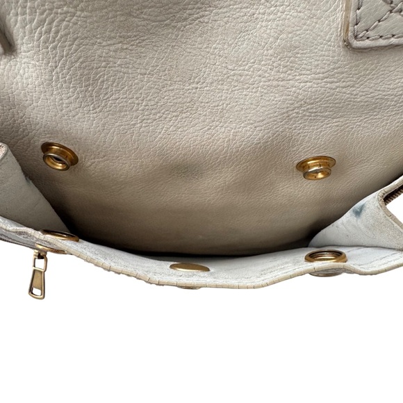 YSL Cream Leather Tote Bag - Picture 12 of 16